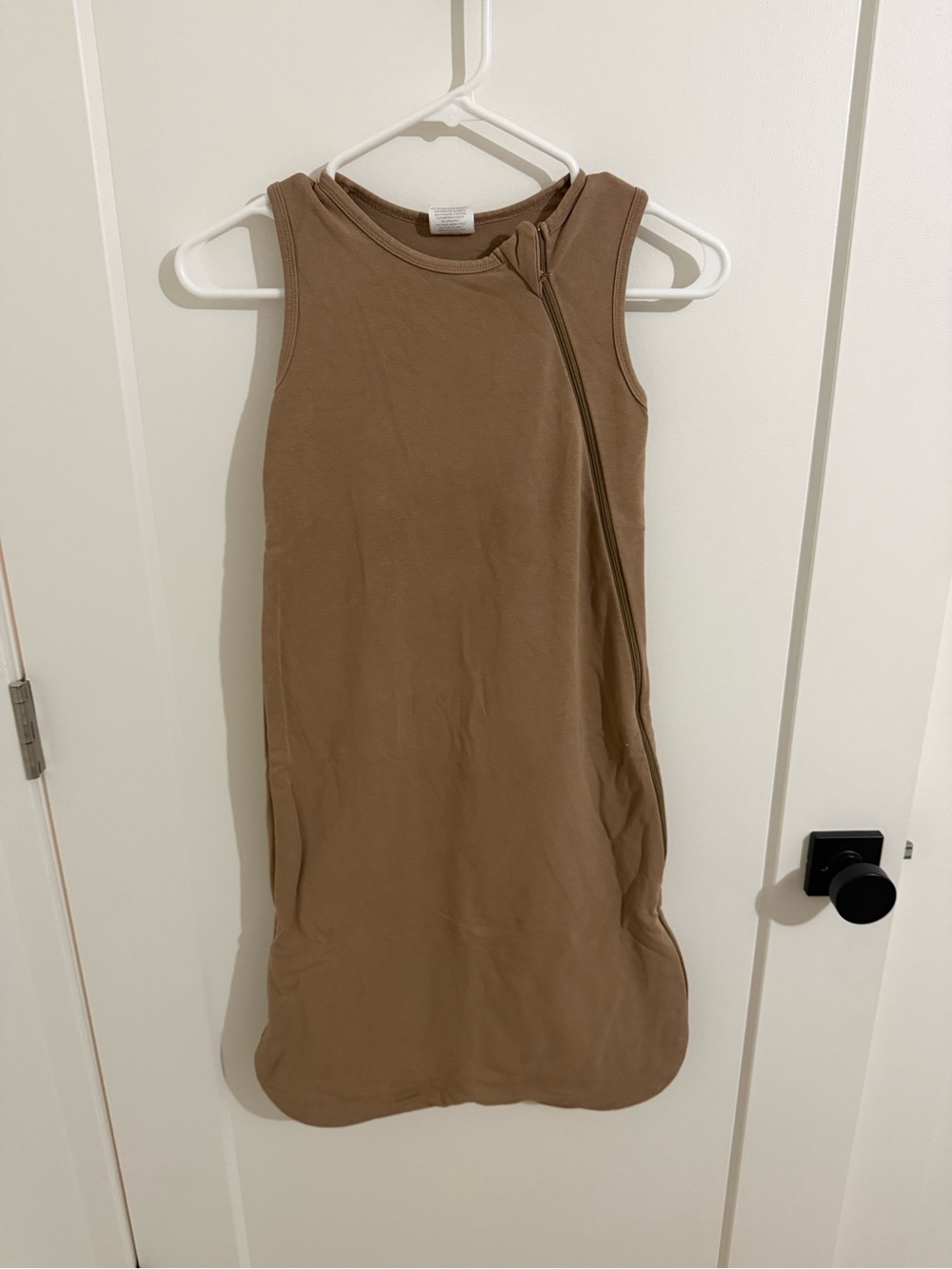 Brown Sleeveless Zippered Baby Sleep Sack